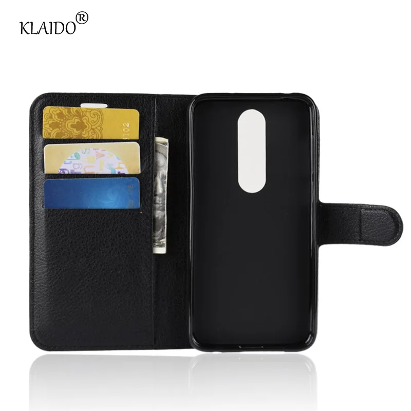 Кошелек кожаный чехол для телефона Nokia X6 слот карты PU случае KLAIDO Высокое качество