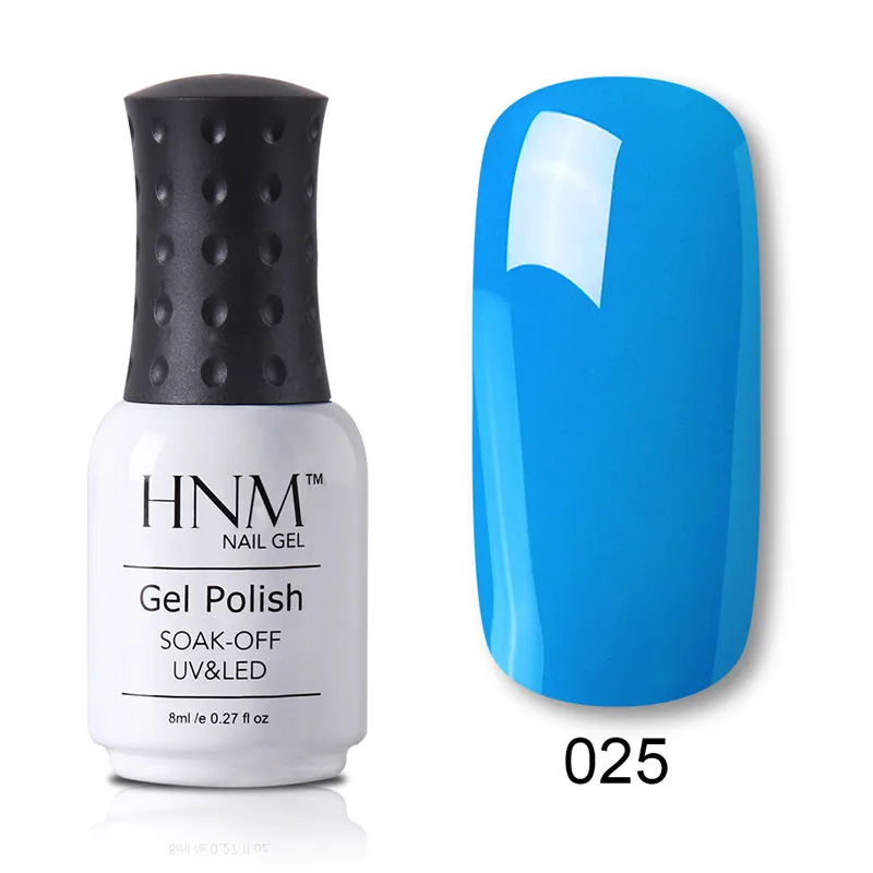 HNM 8 мл УФ-гель для ногтей, замачиваемый Полупостоянный светодиодный Гель-лак для ногтей, Гель-лак для ногтей, краска для ногтей, чистый цвет, лак для ногтей - Цвет: 025