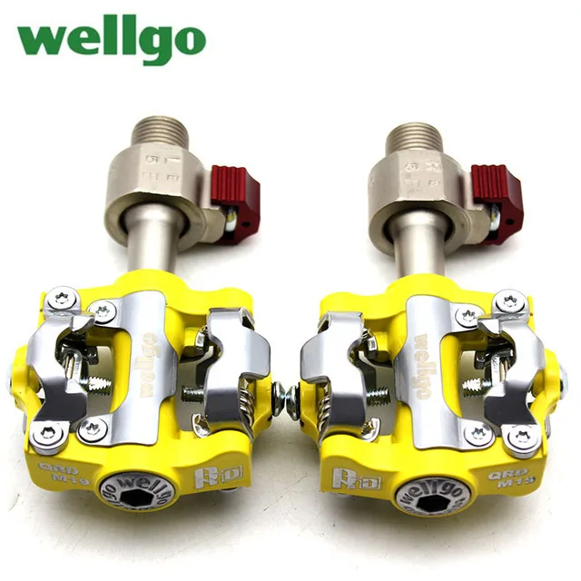 Wellgo QRD-WPD-M19 горный велосипед педали MTB Quick Release педаль алюминиевый сплав 6061 ЧПУ автоблокировкой педали