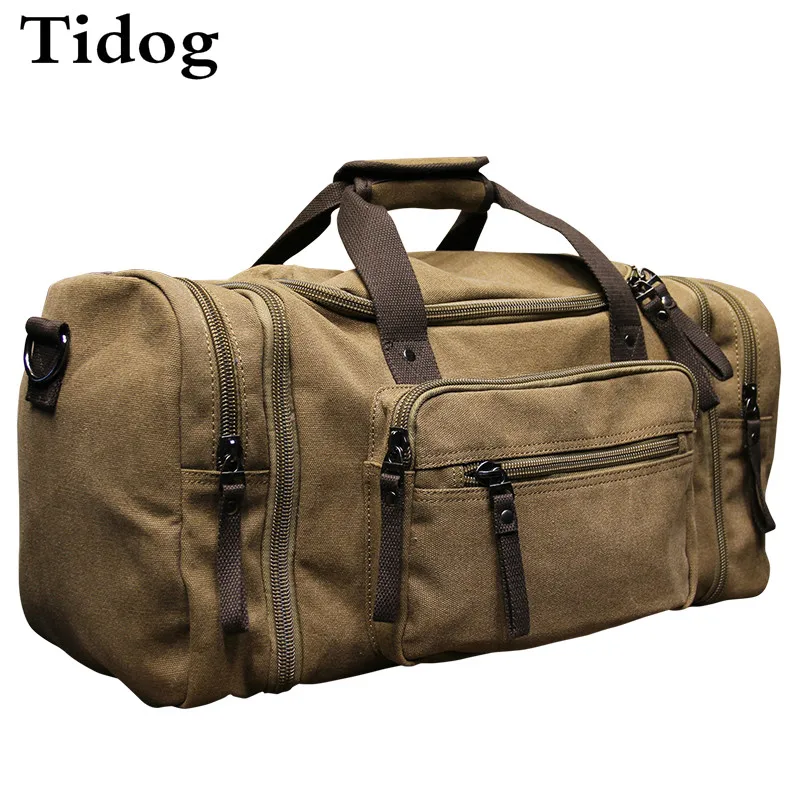 

Tidog Han edition canvas bag outside the single shoulder tide male inclined travel handbag