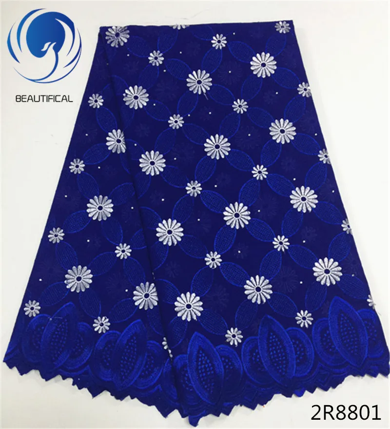 Beautifical White swiss voile lace fabric with red embroidery Fashion design african cotton stones 5yards 2R88 | Дом и сад
