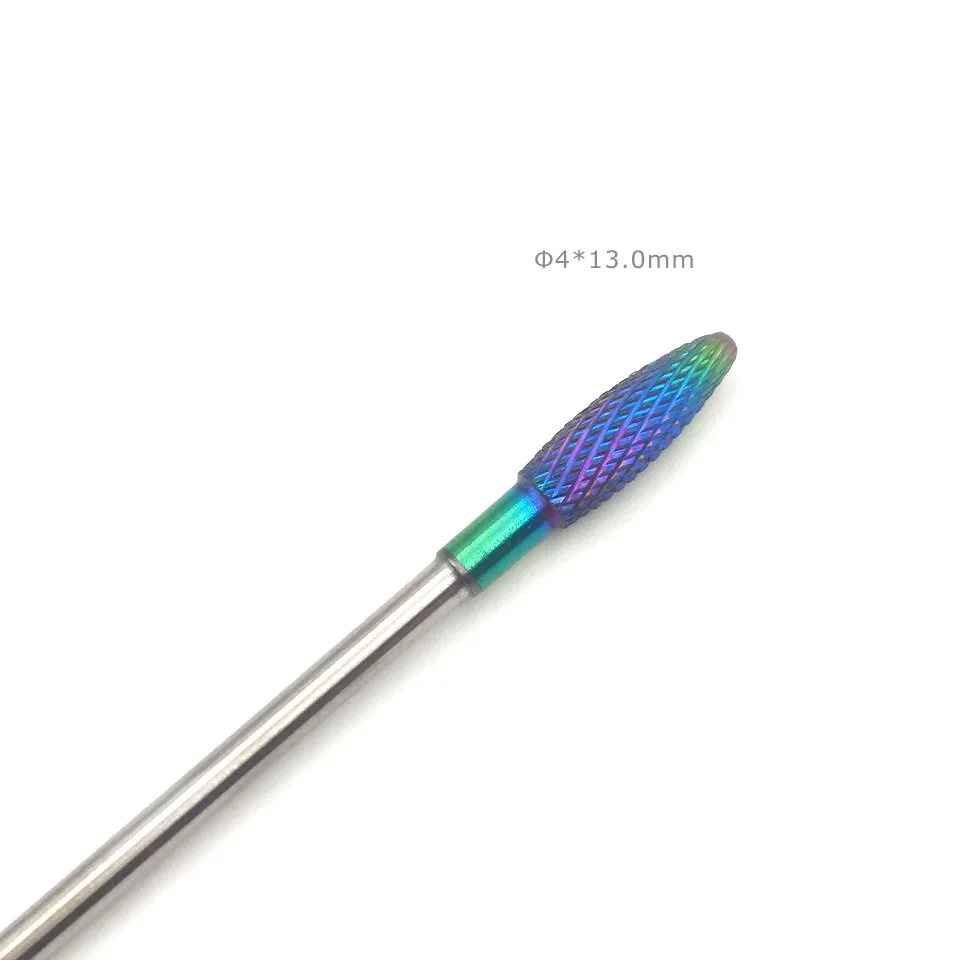 Фреза HYTOOS Радужная из карбида вольфрама фреза для ногтей вращающаяся 3/32 дюйма
