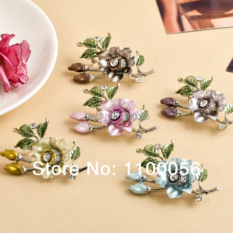 Бесплатная доставка 2019 Корейская Красивая эмалированная Большая Брошь Стразы