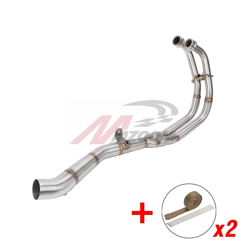 Мотоциклетная средняя труба полная система выхлопа без шнуровки для Yamaha MT03 MT-03 YZF R3 R25 YZF-R3 YZF-R25 от до без выхлопа - Цвет: ExhuastWRAP TAPE