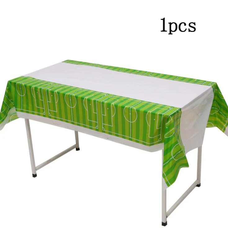 tablecloth1 X 1pcs Футбол тематические праздничные бумажные салфетки Для мальчиков и девочек с днем рождения вечерние украшения наборы; детский душ Дети вечерние держатель для бумажных полотенец - Цвет: tablecloth1 X 1pcs
