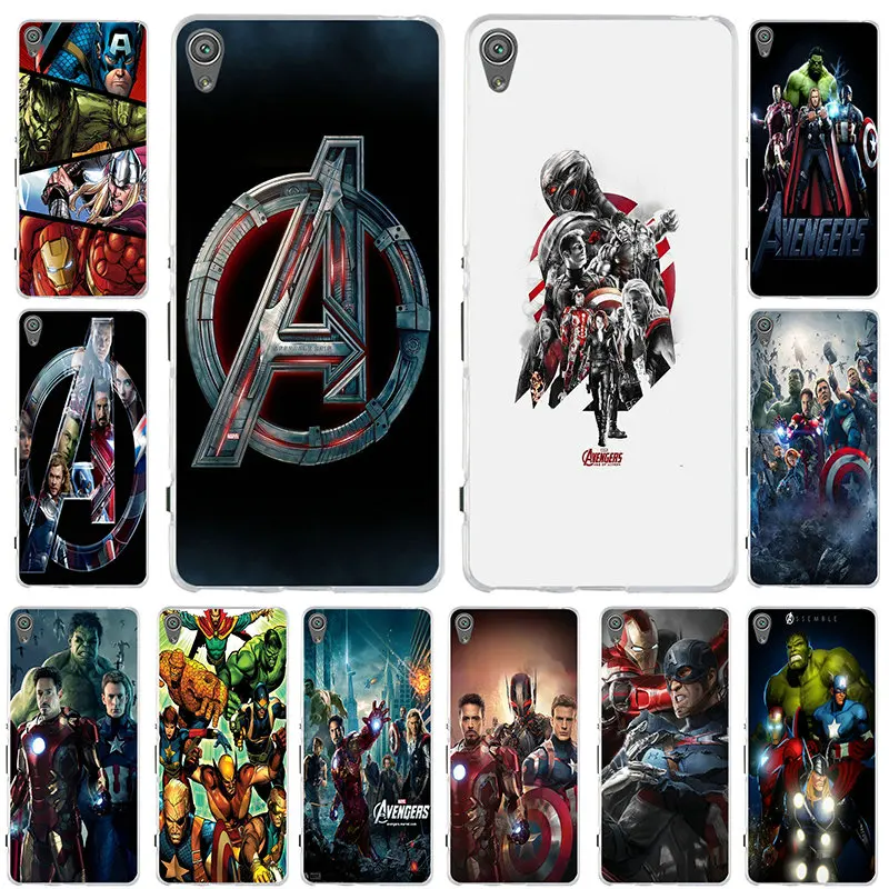 Силиконовый мягкий чехол для телефона Sony Xperia Z Z1 Z2 Z3 Z4 Z5 Compact Mini M2 M4 M5 E3 T3 Marvel