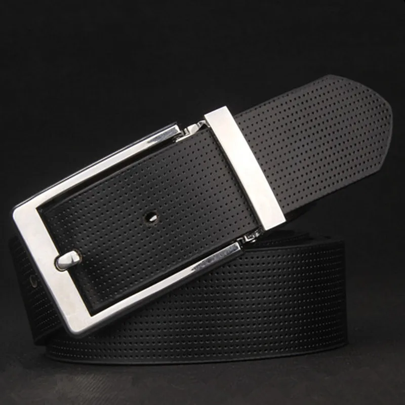 Дизайнерские ремни для мужчин, джинсы, высокое качество, ceinture homme Lux marque, новинка, повседневный мужской ремень из натуральной кожи, ремень для брюк U204 - Цвет: Черный
