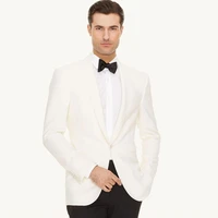 ivory prom party suits man blazers men suits for wedding groom wedding tuxedo shawl lapel slim terno masculino 2piece coat pants