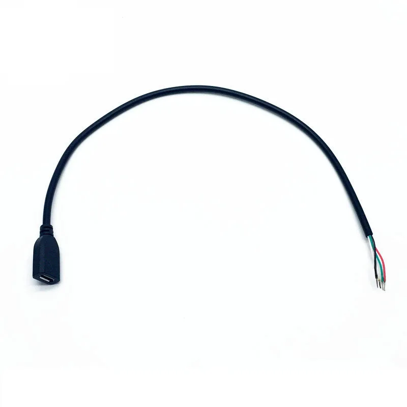 EClyxun 1 шт. Micro USB гнездовой Кабель питания 4 контактный V8 черный разъем для зарядки и