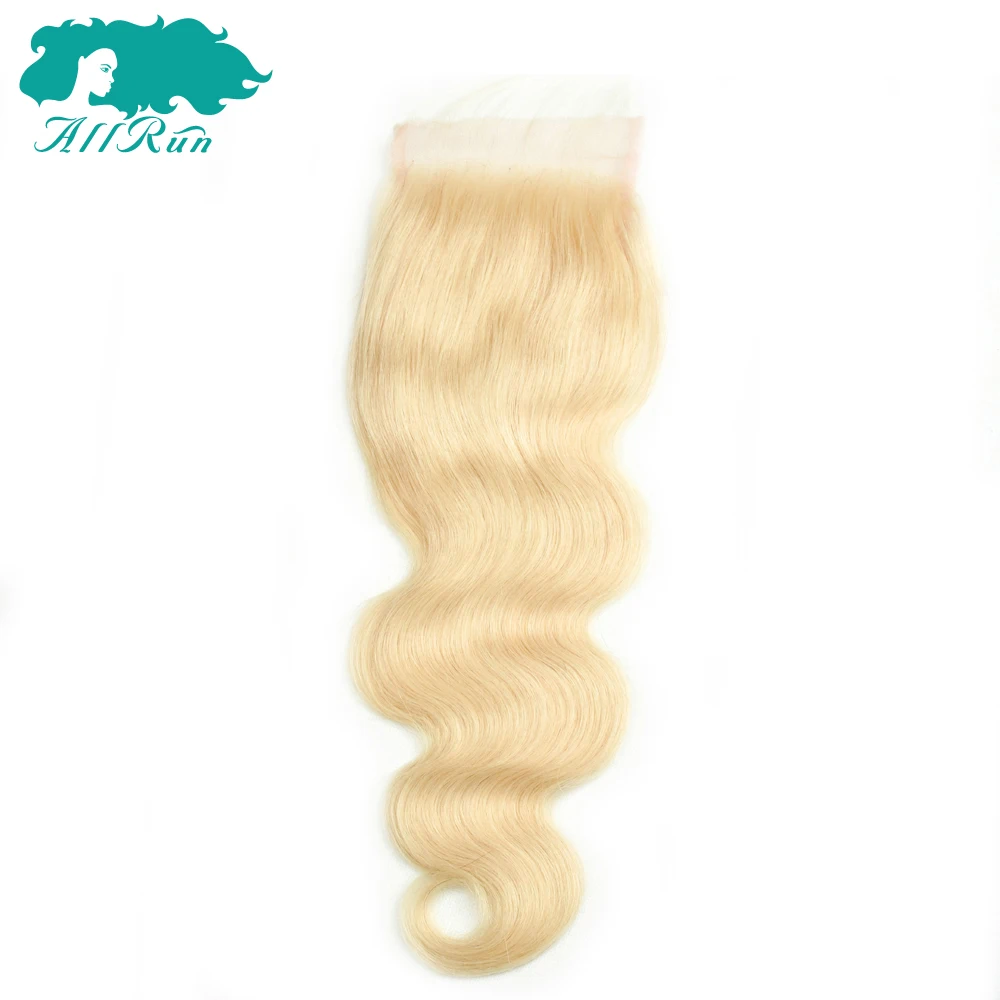 AllRun бразильские объемные волнистые медовые светлые пучки с закрытием #613 Remy