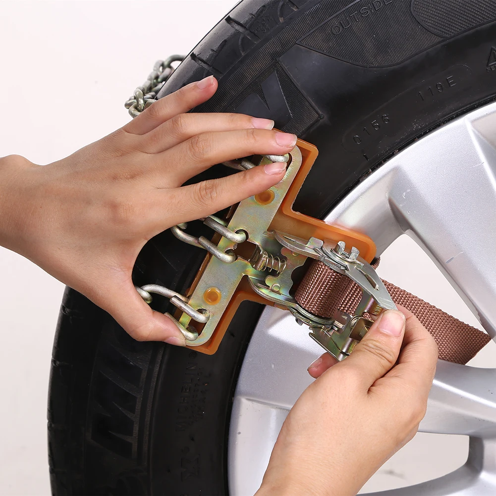 Tire Anti-skid Steel Chain Snow Mud Car Security Tyre Belt Clip-on Chain for Car Truck SUV 4pcs/6pcs Dropship 9.29