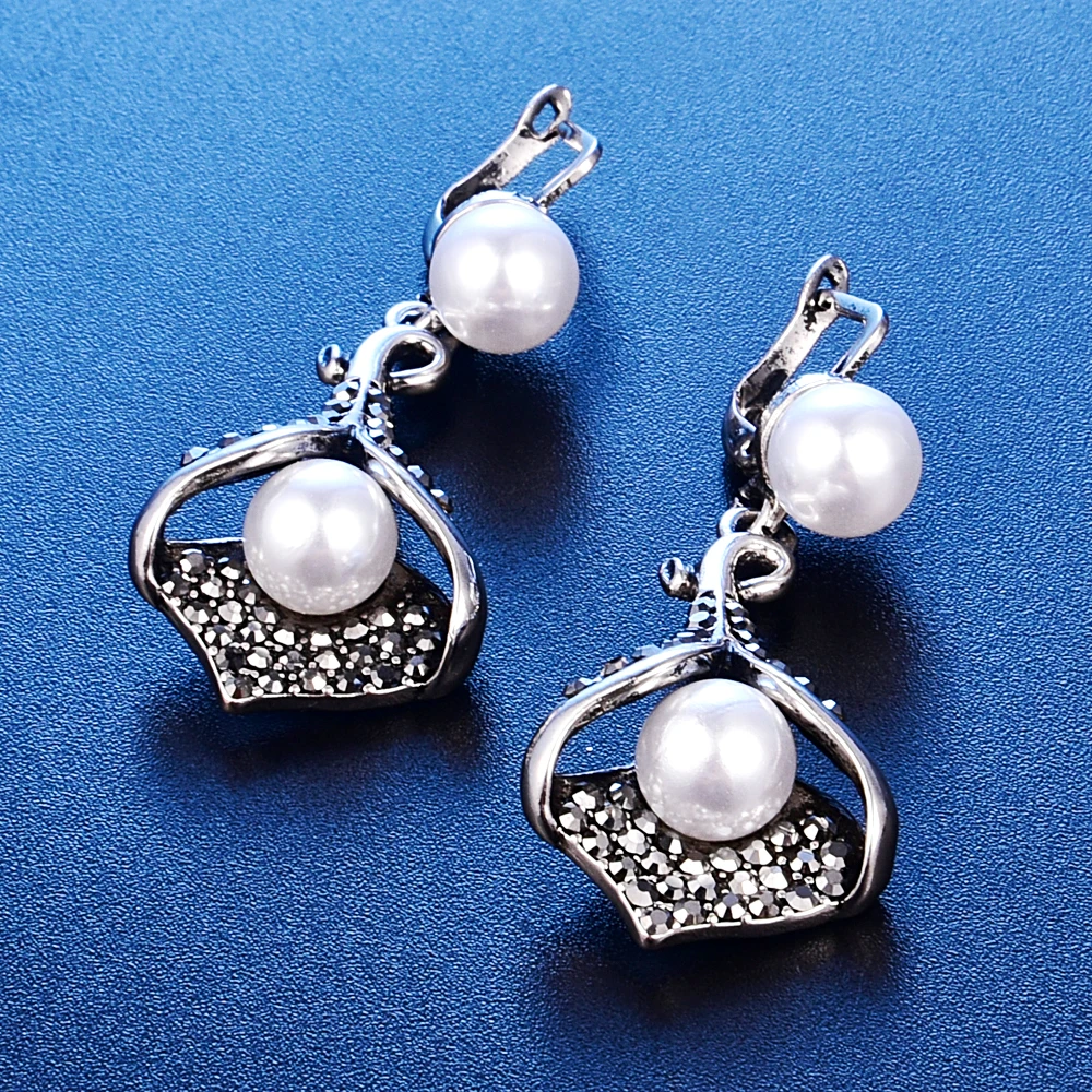 Комплект из колье серёг и кольца с жемчугом|necklace earring ring sets|jewelry sets for womenwedding jewelry |