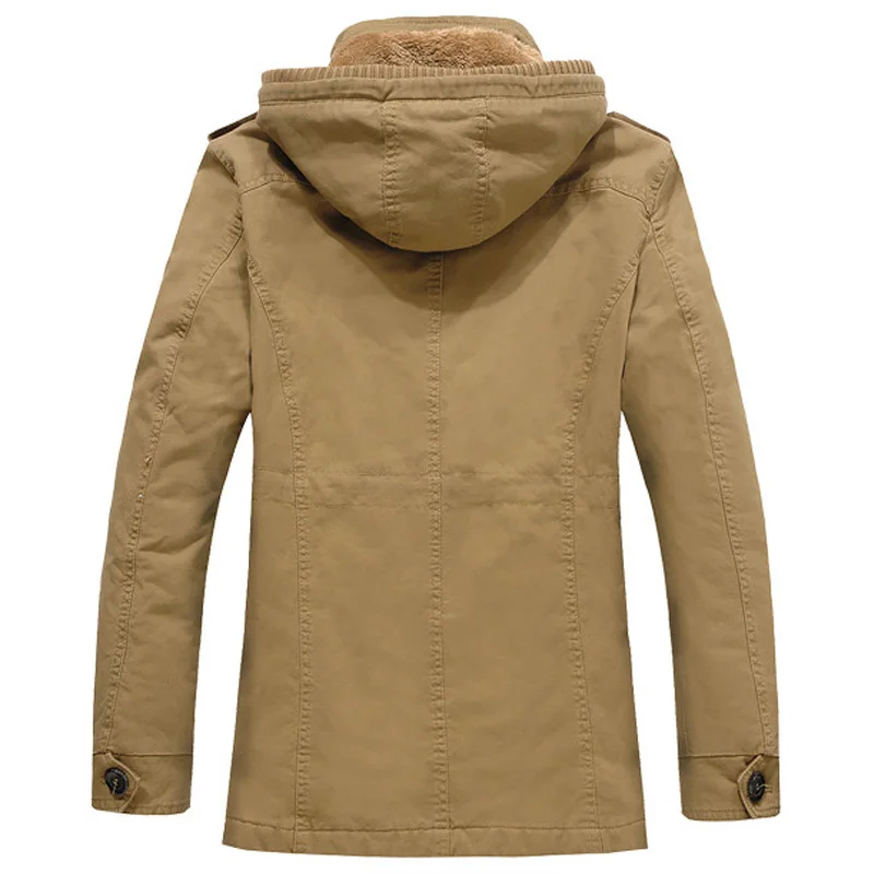 Брендовая Новая зимняя мужская куртка утепленные теплые куртки с капюшоном и