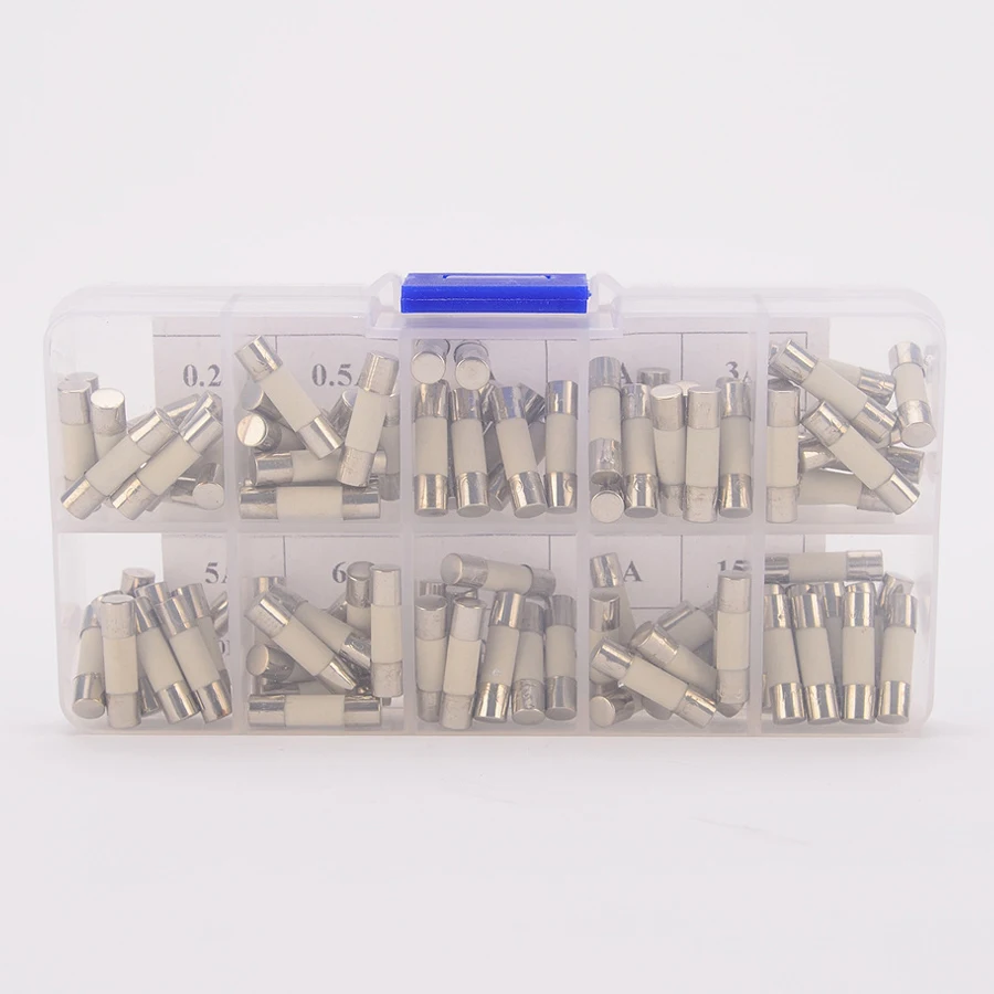 100 шт. Высокое качество Белый Керамический автомобильный предохранитель 5x20 мм