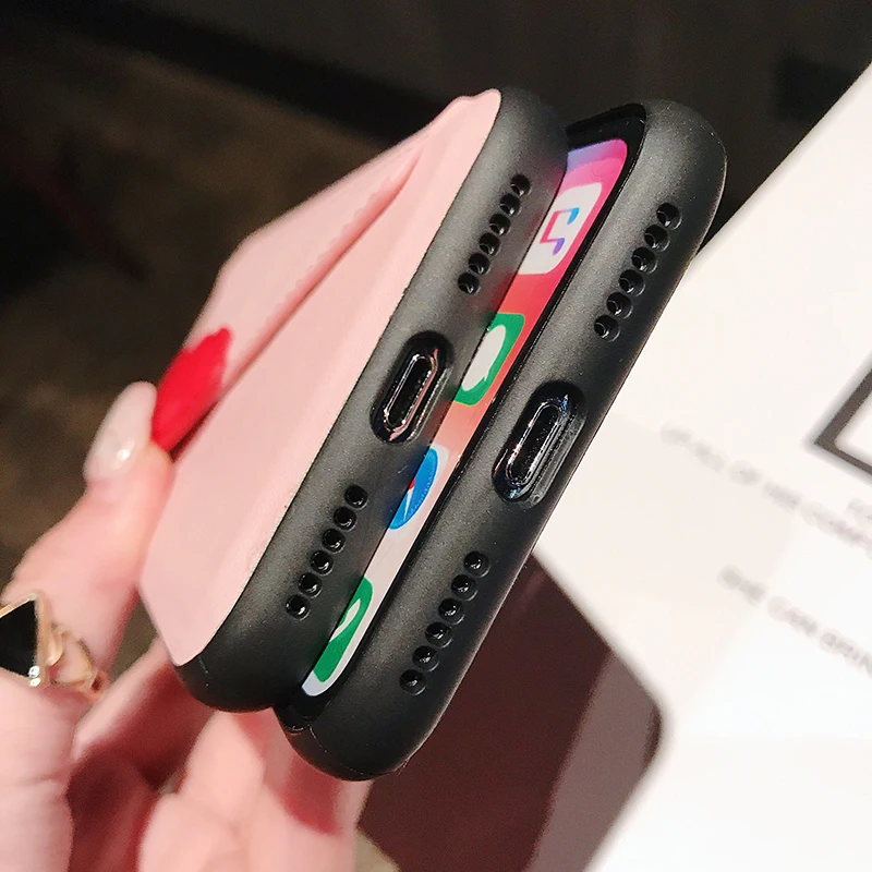 Сексуальные красные губы кожаный чехол для iPhone X XR XS Max 8 7 6 6S Plus чехол-книжка