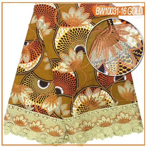 Новое поступление красочные Африканский Воск кружевной ткани 100% хлопок Гипюр