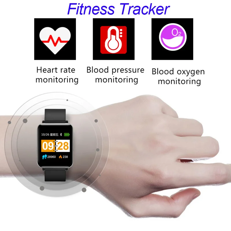 Smart Watch J10 Heart Rate Bracelet Sleep Monitor Fitness Tracker Blood Pressure Color Screen Activity Band | Электроника