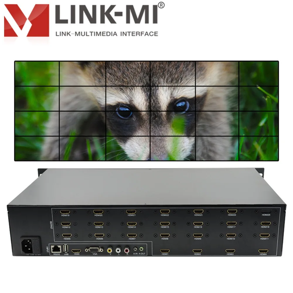 LINK MI 24 Порты и разъёмы контроллера видеостены для телевизоры sup 4x6 4x5 4x4 4x3 3x3 2x2 180