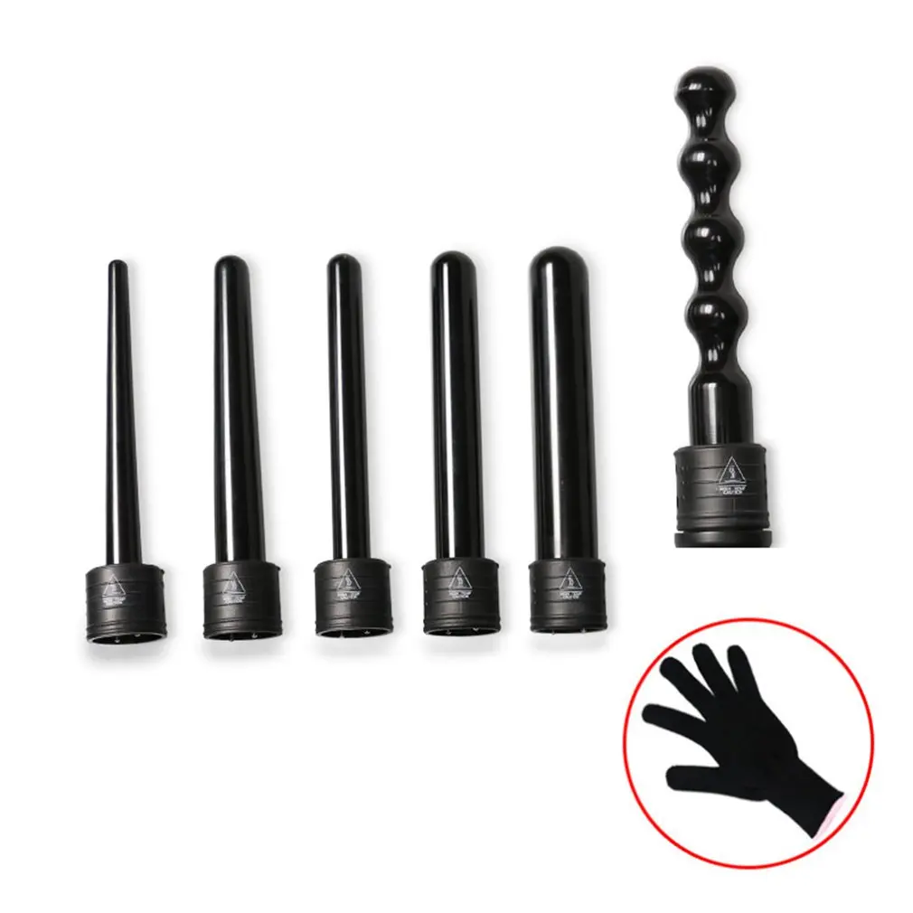 Многофункциональные керамические вращающиеся щипцы для завивки волос 6 в 1