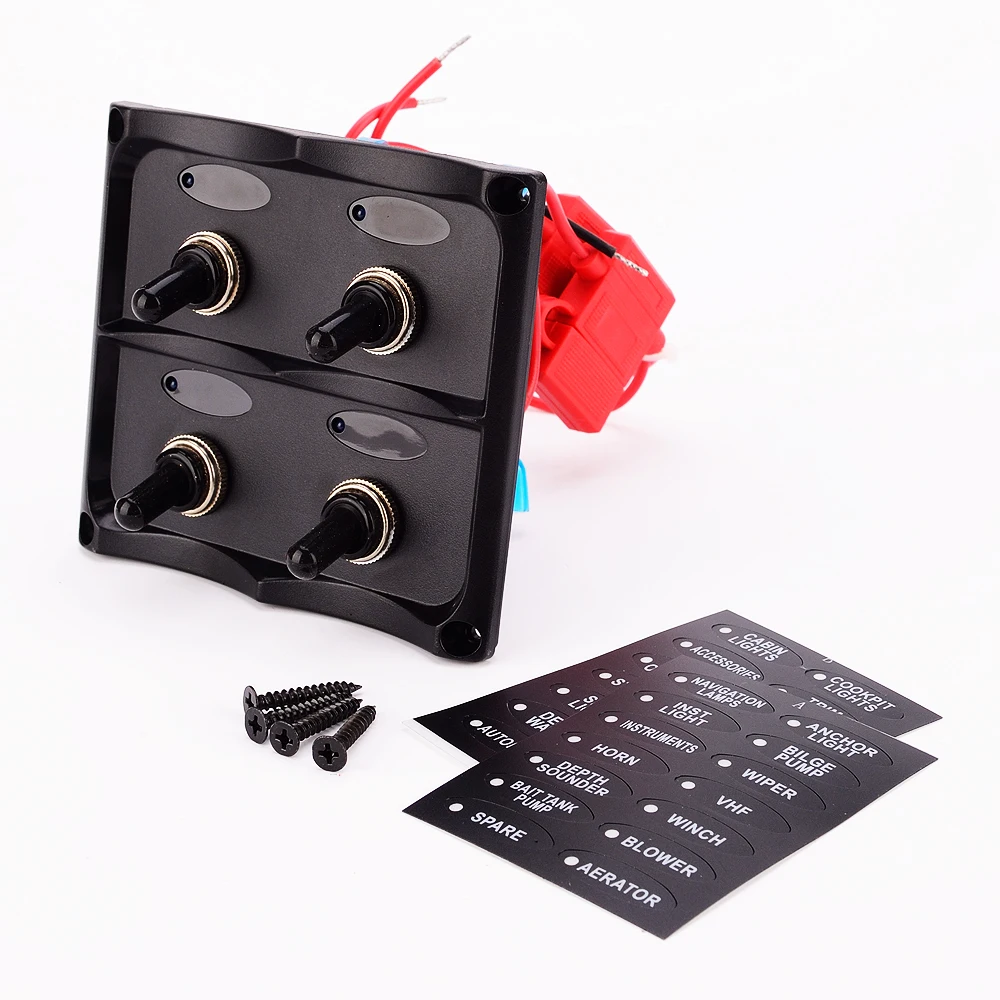 Новый корабельная электроприборная 4 банда синий светодиодный ВКЛ ВЫКЛ тумблер