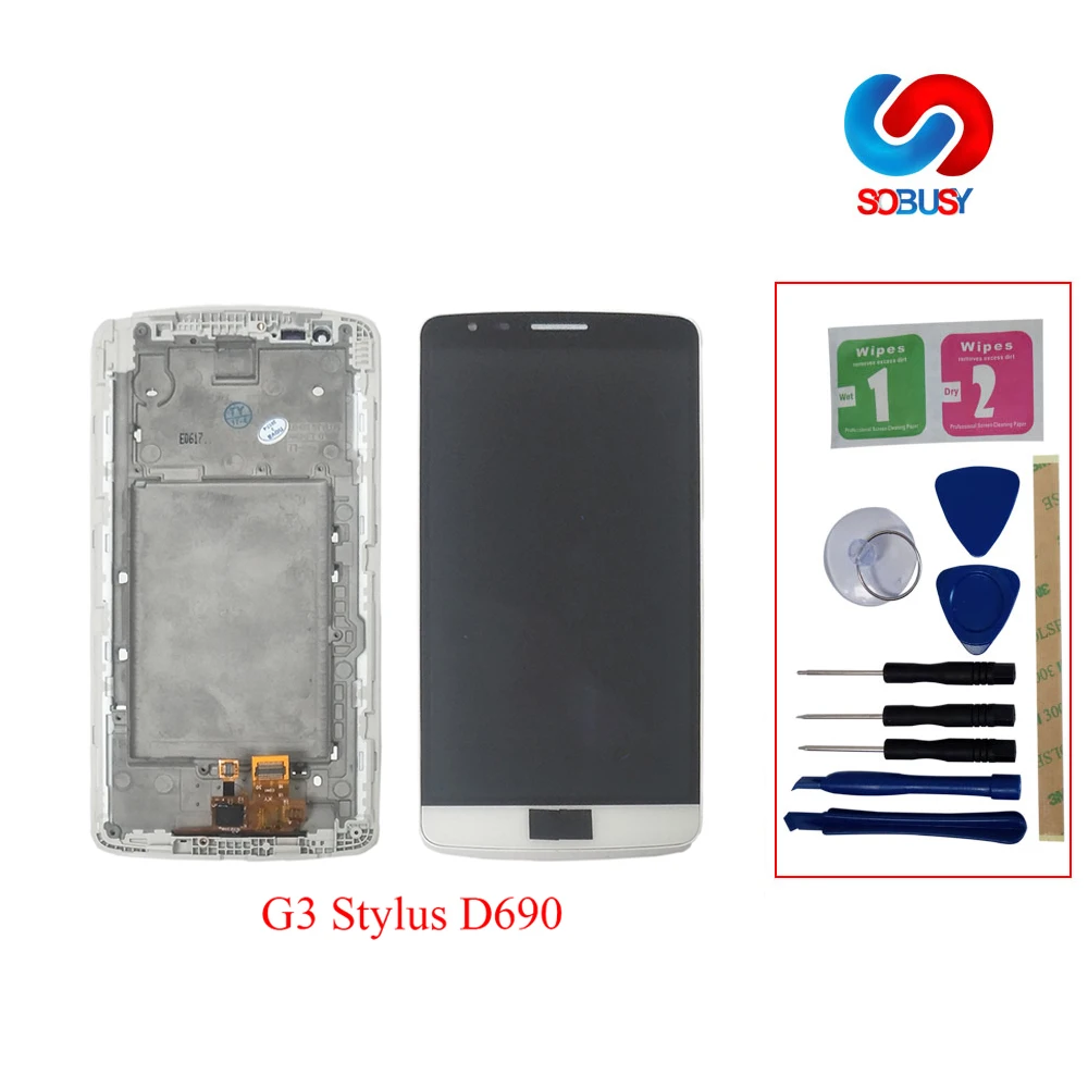 Протестированный 5 &quot960x540 IPS LCD для LG G3 Stylus D690 дисплей сенсорный экран панель