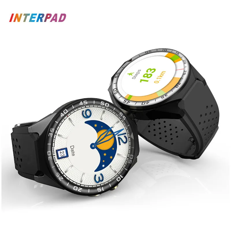 2018 Новые смарт-часы Interpad 3G GPS WIFI с MP3 пассометром монитор сердечного ритма