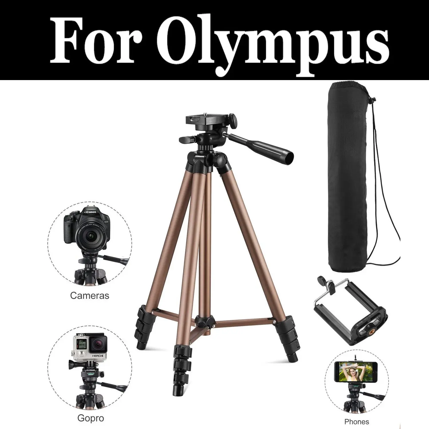 Lightweight Tripod Portable Compact Camera Stand For Olympus Stylus 1 1s 5010 7030 7040 9010 Sh-1 Sh-2 Sh-3 Sp-100 Sp-820uz | Электроника