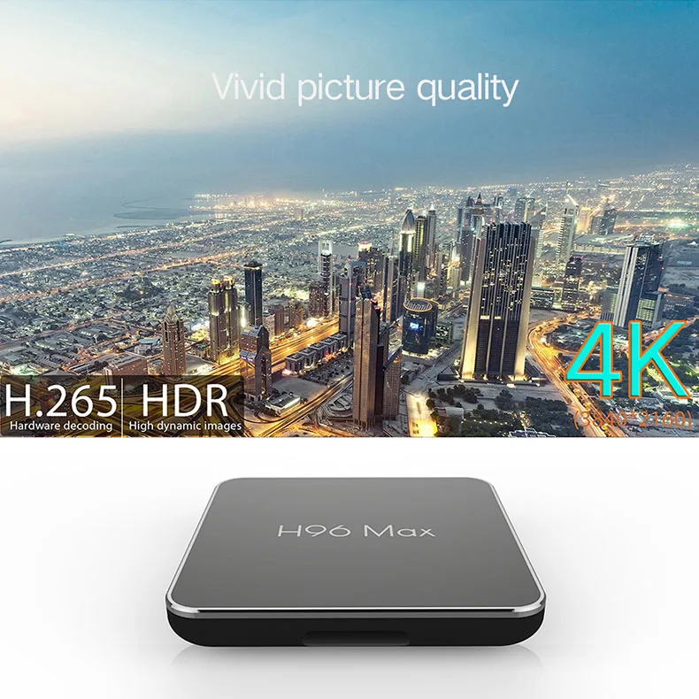 Android 9,0 9 set top tv Box Amlogic S905X2 DDR4 4G ARM 64G Встроенная память 2,4G 5G Wi-Fi Bluetooth 4,0 H96 сверхвысокой четкости 4K ultra HD для смарт-ТВ