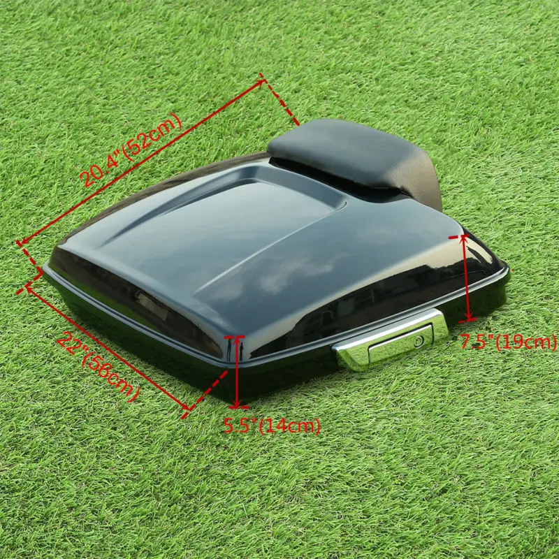 Мотоциклетный багажник 5 ''Razor Tour Pak Pack и черный монтажный стеллаж для Harley Touring