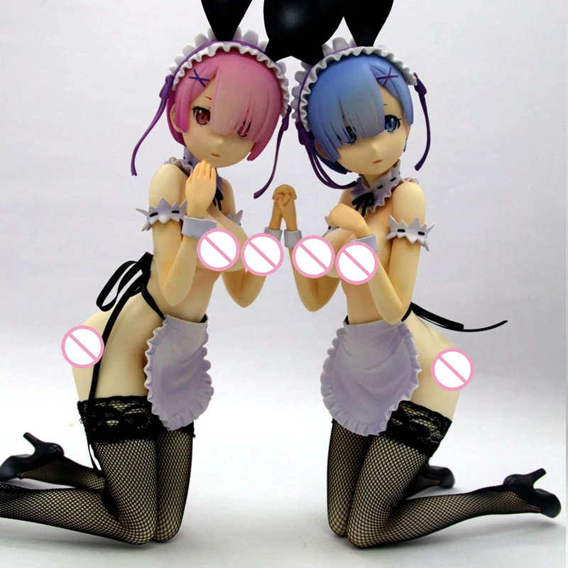 1/4 масштаб Re: жизнь в другом мире от Zero Rem Ram Bunny Ver Kneeling Ver Смола голая Коллекция аниме фигурки