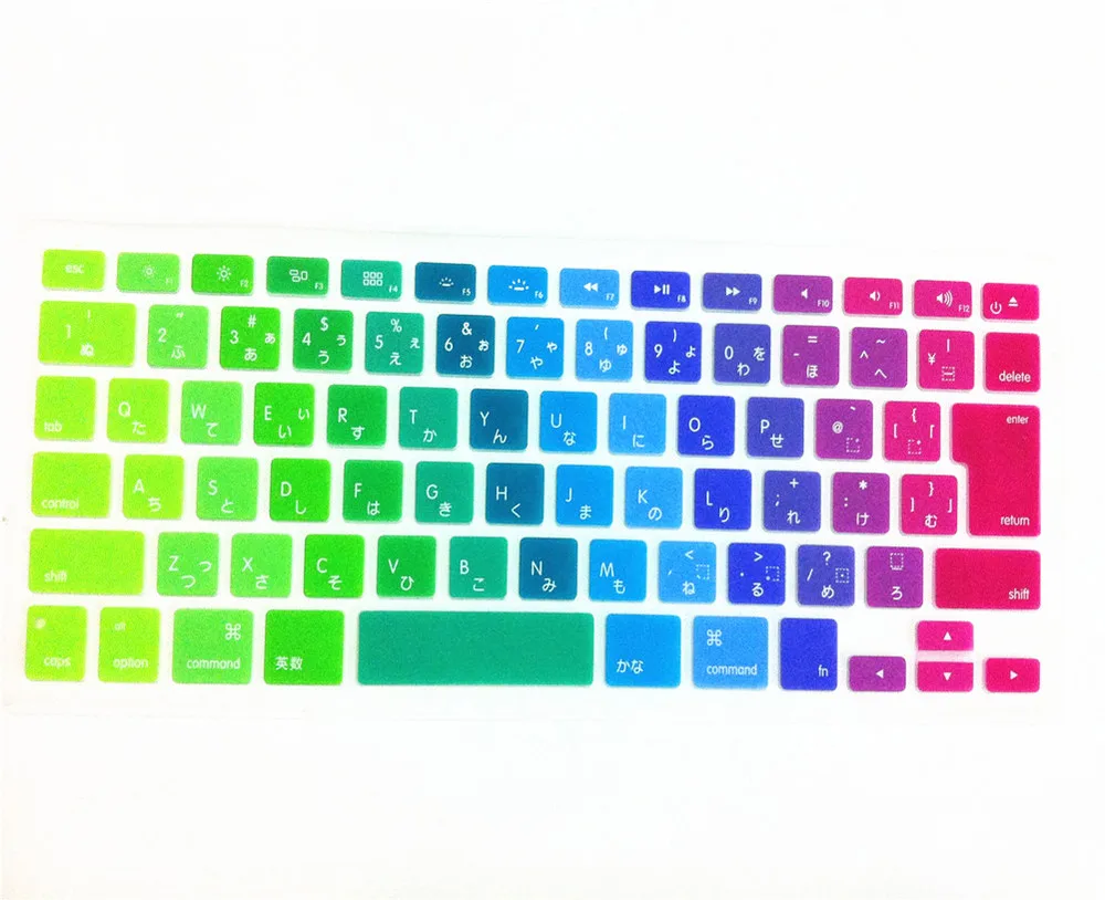 Японская Радужная силиконовая крышка клавиатуры для Apple macbook Air 13 защитные
