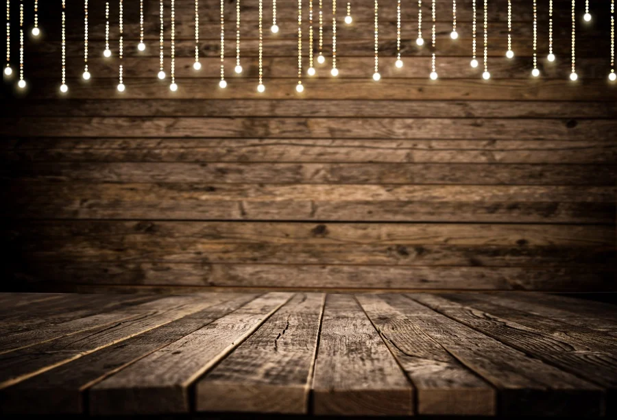 Laeacco темная деревянная доска пол лампочсветильник вечевечерние НКА торт