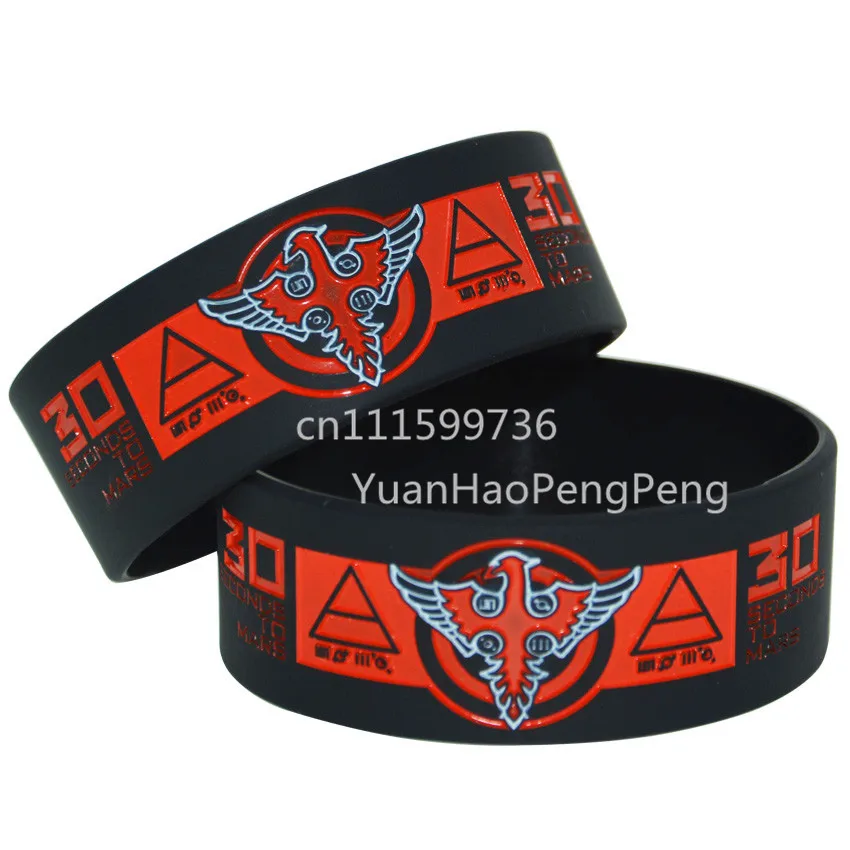 1 шт 30 секунд на Марс силиконовый 2 цвета браслет|wide bracelet|bracelet wideblack wide bracelet |