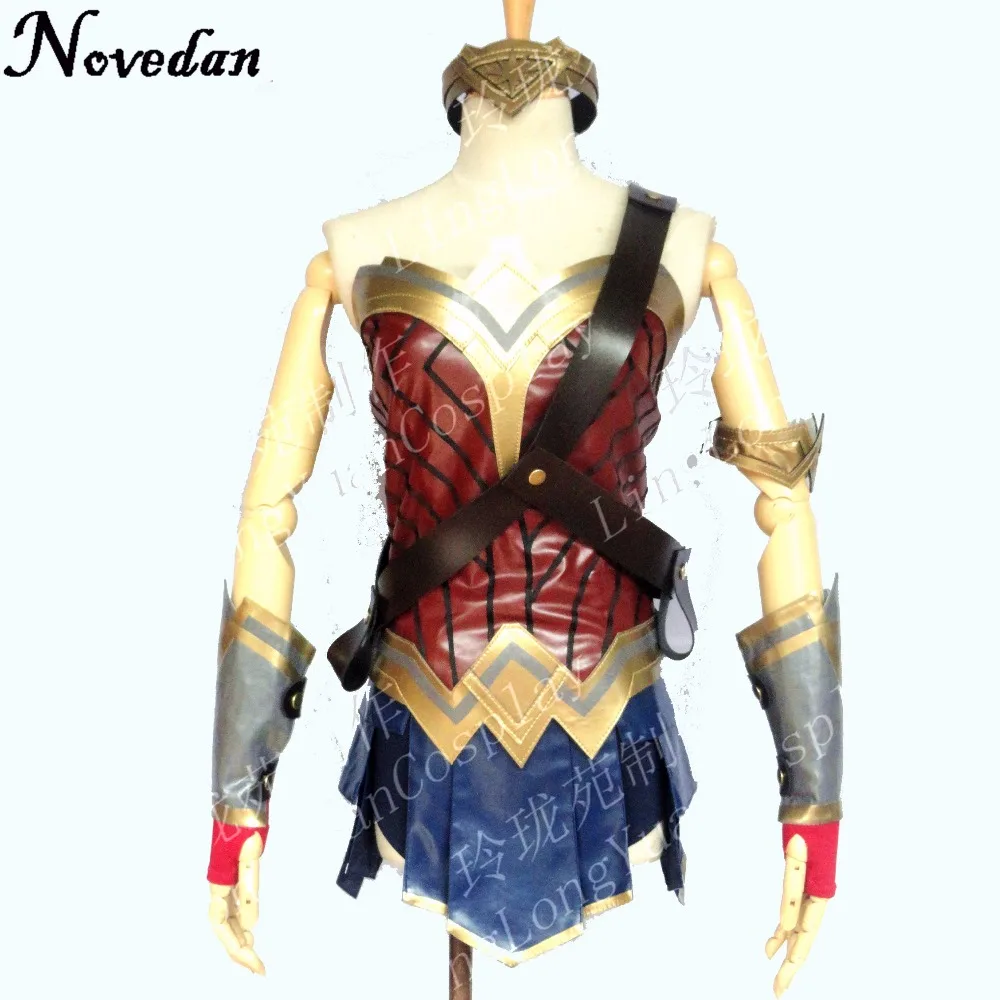 Новинка, костюм wonder woman для косплея, Топ/юбка/повязка на руку/наплечный ремень/повязка на голову, тиара/браслет, манжеты/Леггинсы Mulher Maravilha