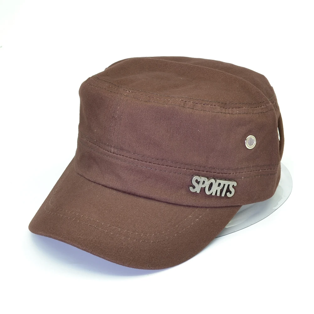 100% хлопковая модная плоская крыша Военная Шляпы Повседневная ВС sporst шляпа
