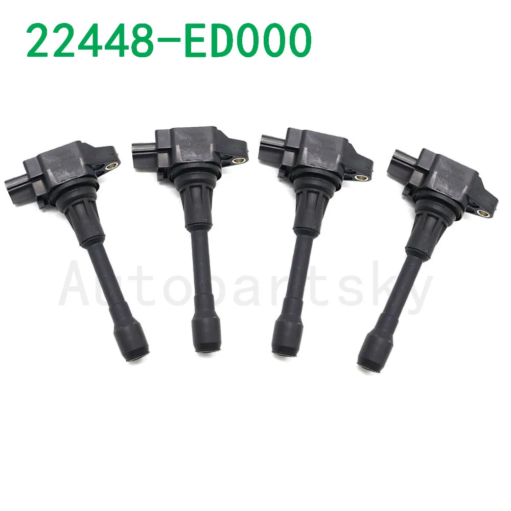 4 шт. OEM 22448-ED000 катушки зажигания для Nissan Altima sentra Cube Rogue UF-549, 1788369, 22448-JA00A, 22448ED000