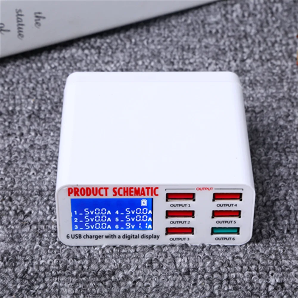 Go2linK 6A 6 USB 2 0 3 порт QC быстрое зарядное устройство концентратор настенный адаптер