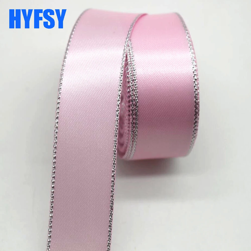 Новинка 10 мм/22 мм/38 мм лента Серебряная лента Двусторонняя DIY материалы ручной работы подарочная упаковка бант для волос серебряный край