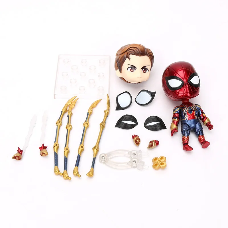 10 см игрушки Marvel Nendoroid 1037 Мстители эндшпиль Железный человек паук ПВХ Фигурка Железный Паук супер герой Коллекционная модель