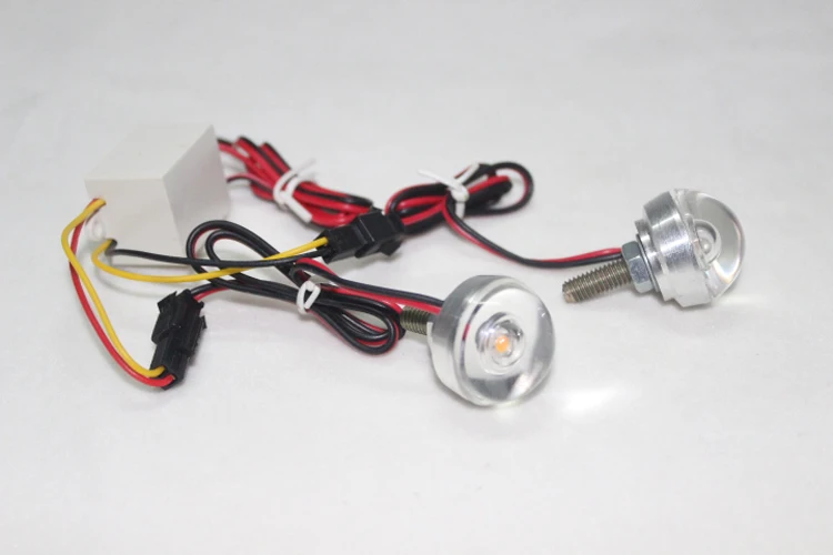 1 пара 12 В светодиодные мигающие ходосветильник для мотоцикла задний номерной