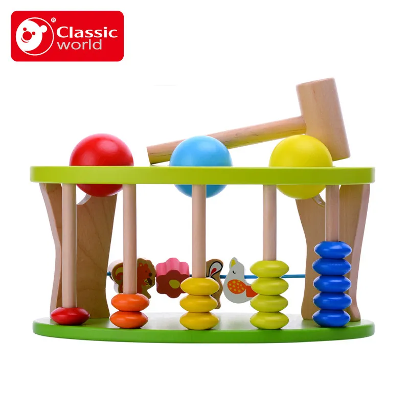 Классический мир детский мяч игрушка высокое качество дерево шум производитель