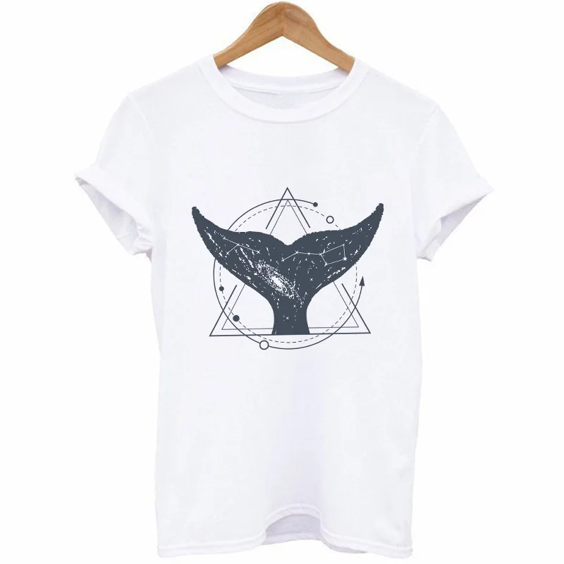 1347 Summer Women T Shirt Cosmic Belief Harajuku New Ins Travel The World Tshirt Women Cartoon Printed Vogue Casual Tee Shirt Femme - Цвет: 1347