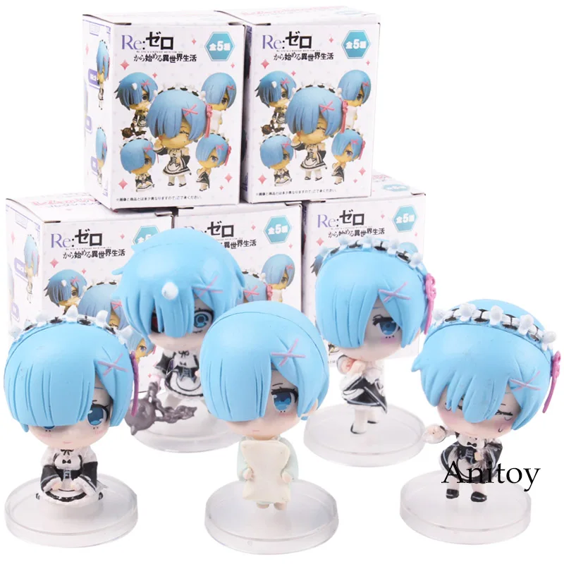Re: жизнь в другой мир от нуля аниме Рисунок Rem версии ПВХ Re: Zero Rem экшн статуэтки коллекционные модели игрушки 5 шт./компл