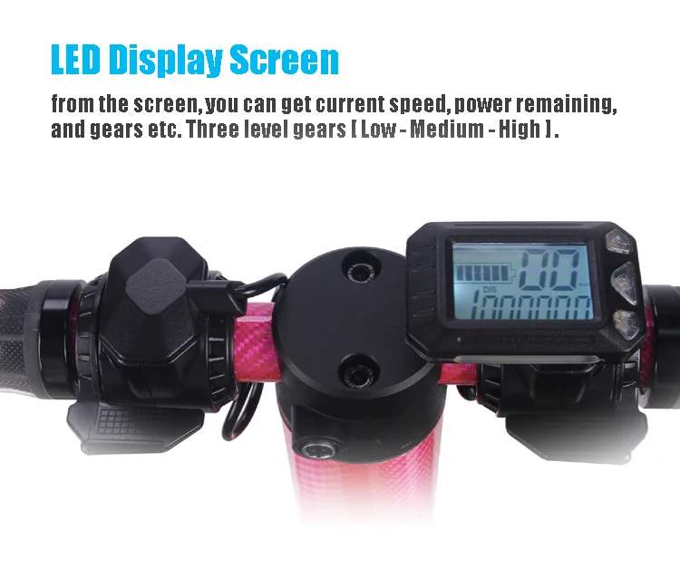 Легкий складной двухколесный электрический скутер из углеродного волокна