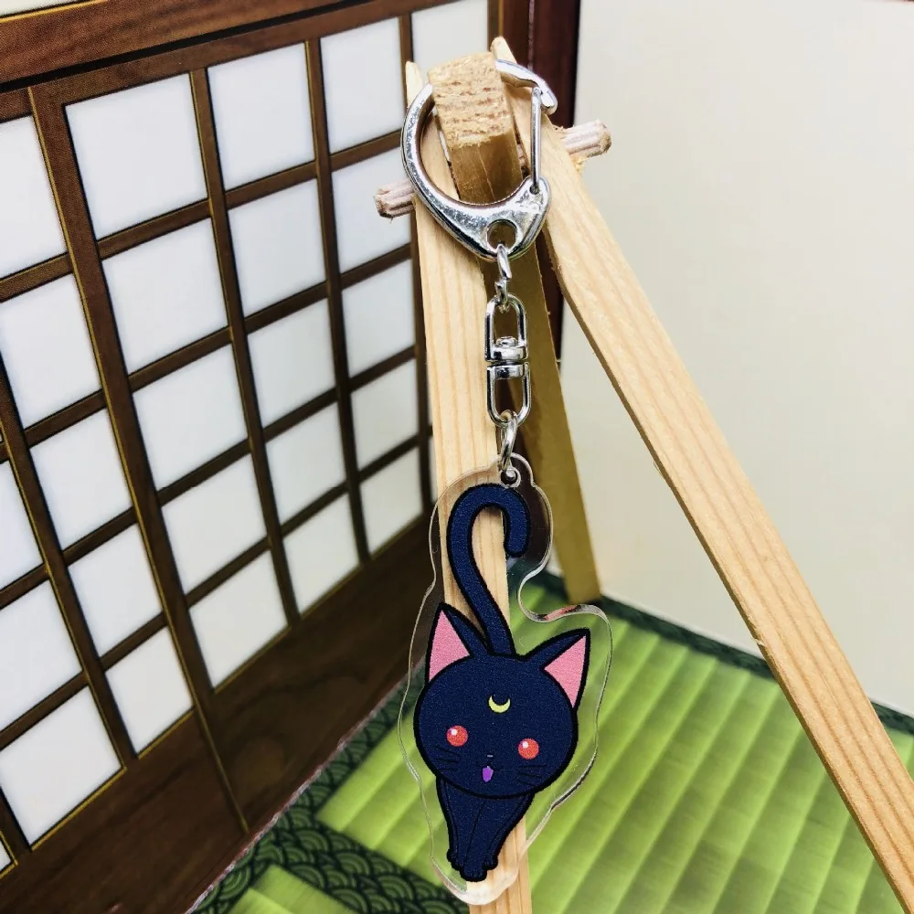 4 шт./компл. подвеска брелок с котом Сейлор Мун Цукино Usagi Chiba Mamoru Luna женский