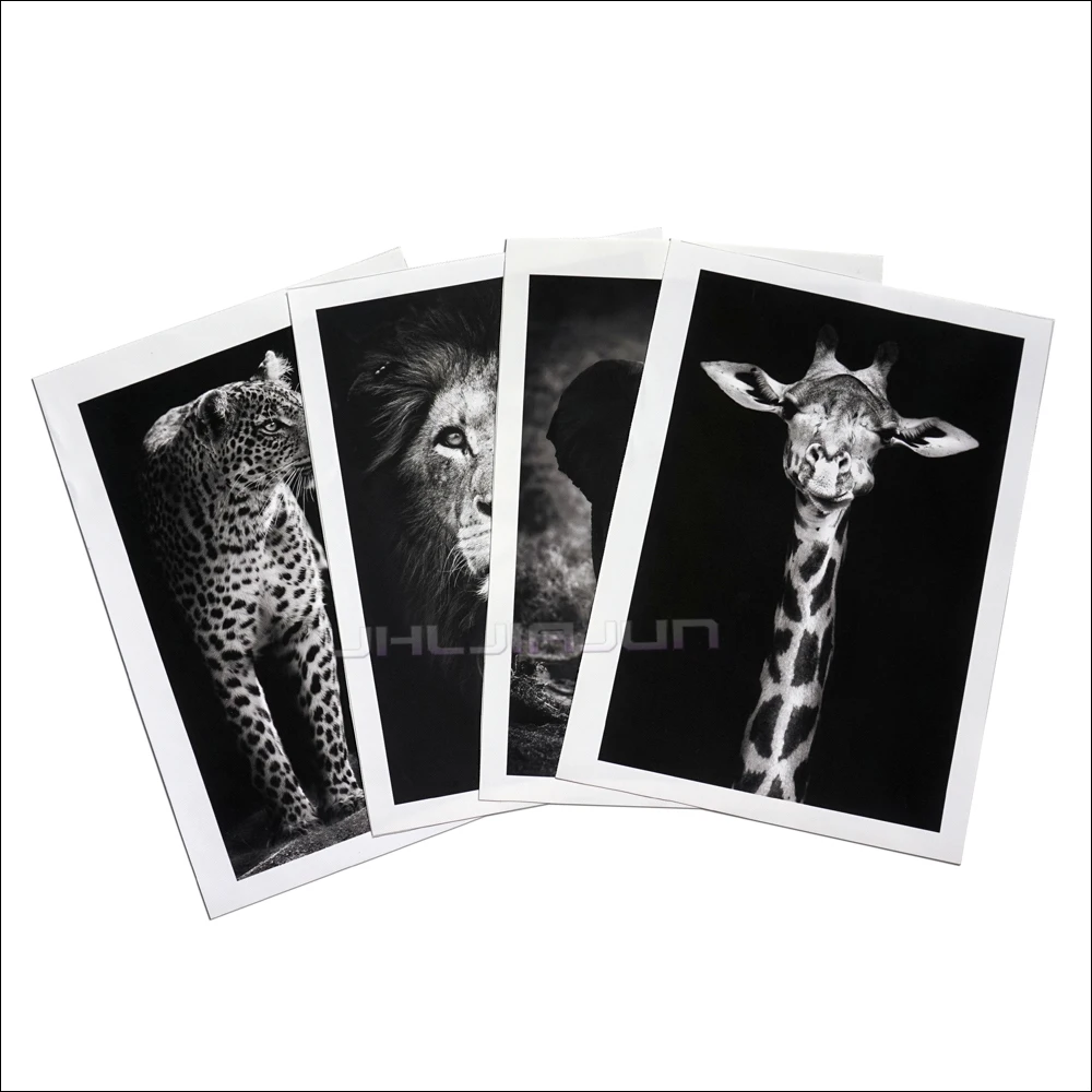 

Wall Picture Canvas Paintings decoration No framed Nordic Minimalist Black White Abstract Giraffe Animal Print Poster Hippie