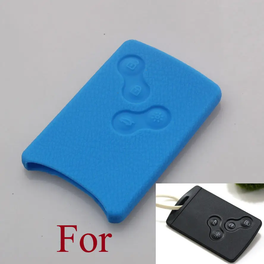Синяя кожа резина силикон чехол с дистанционным держателем для ключей протектор