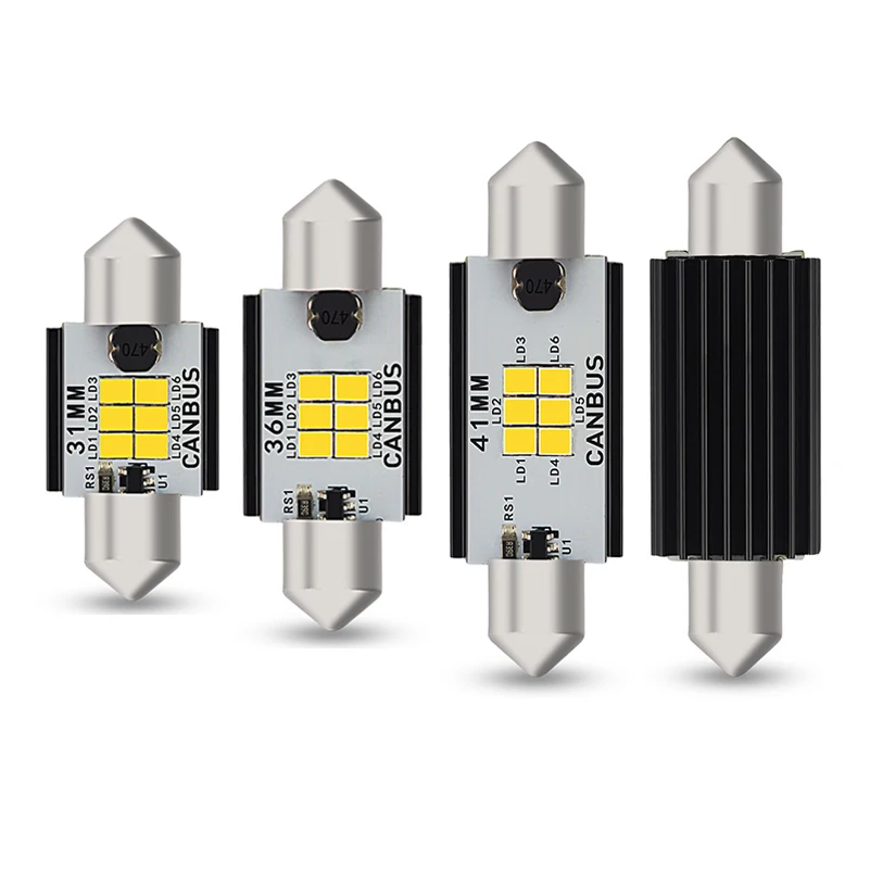 2x Canbus C5W led C10W лампы Автомобильные интерьерные светильники гирлянда 31 мм 36 41 3020SMD COB