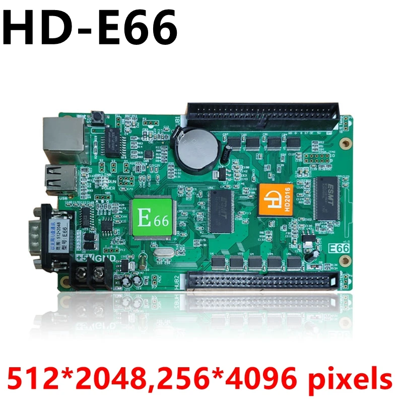 

HD-E66 network+USB+rs232 port led billboard control card 256*4096 pixels LED controller for p10,f3.75,f5.0,p13.33,p16,p20 module
