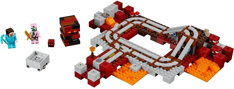10620 Nether железная дорога совместима с Minecrafted блок набор творческие строительные игрушки 399 шт